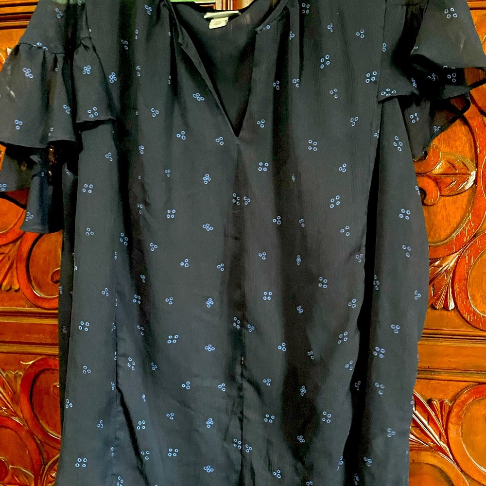 Ava & Viv Short Sleeve Ruffle Top